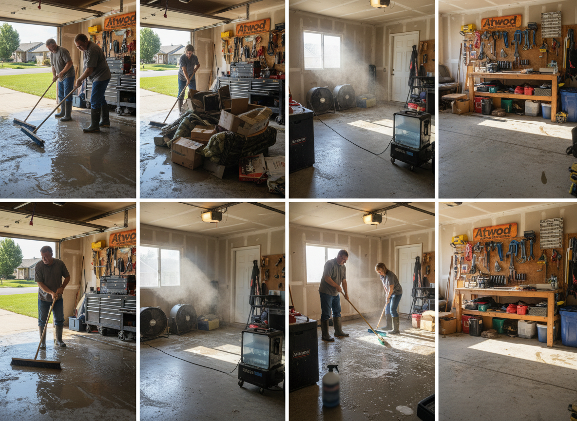 Steps to Dry Out a Flooded Atwood Garage