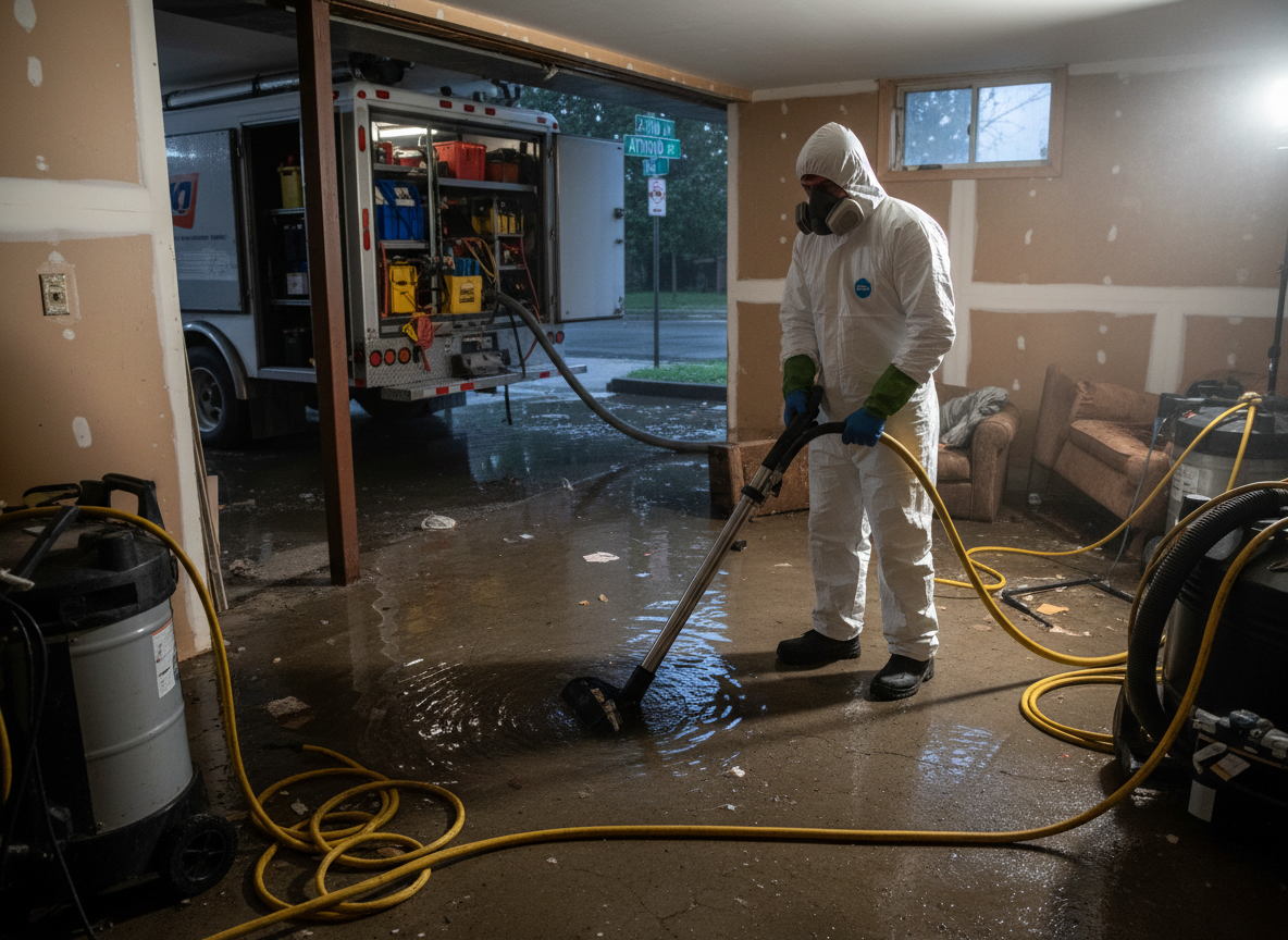 Emergency water cleanup in Atwood